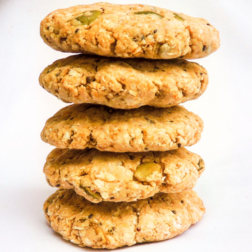 Crunchy Coconut Peanut Butter Muesli Cookies - Healthy Kajuju